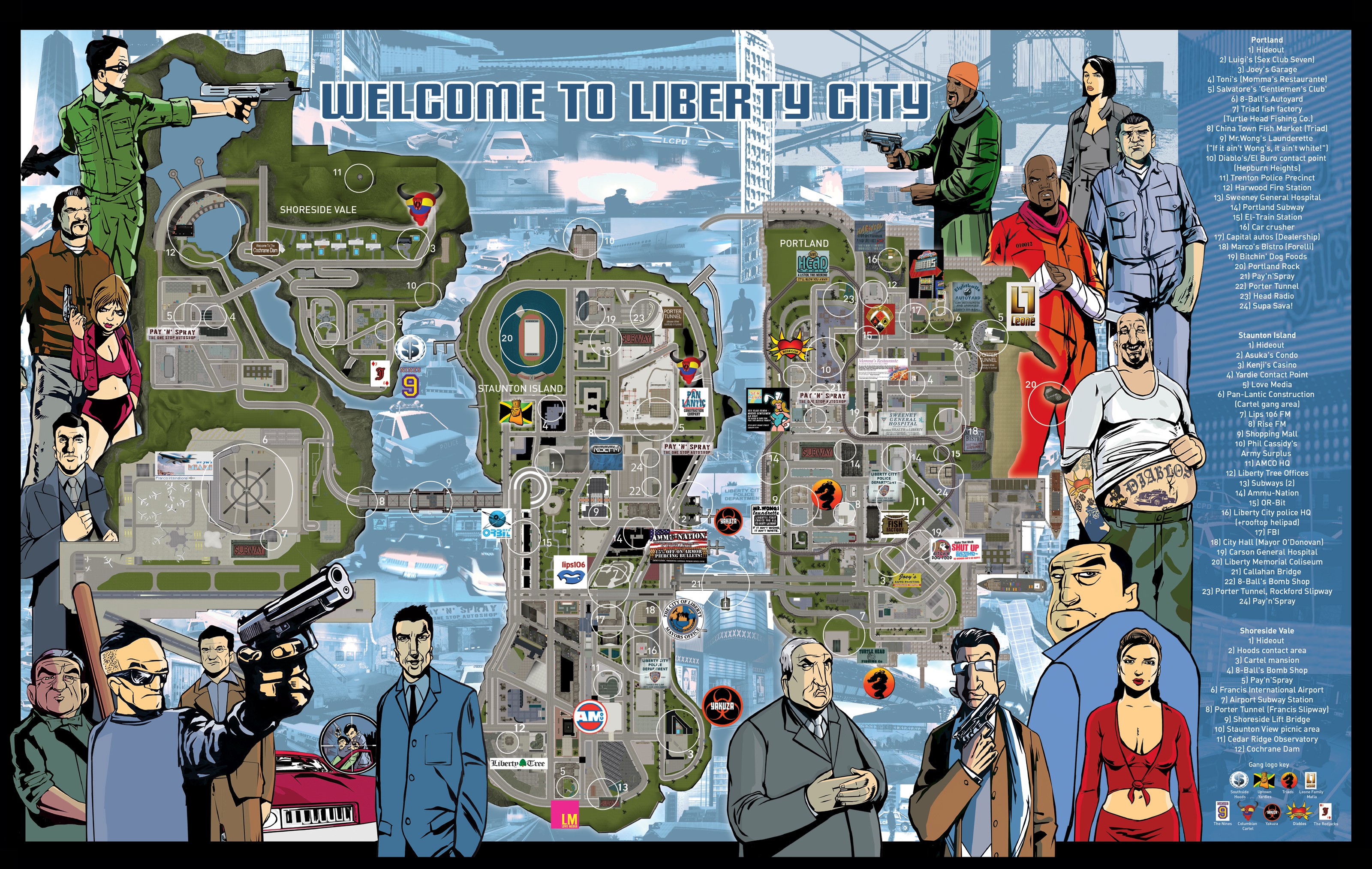 gta combined map liberty city combined map